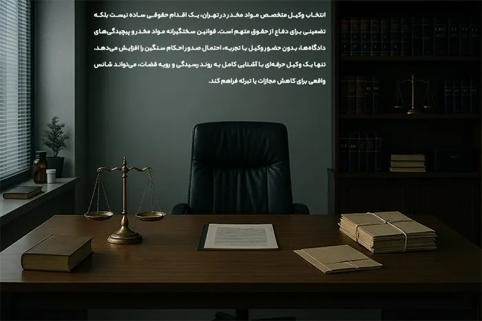 اهمیت انتخاب بهترین وکیل مواد مخدر در تهران